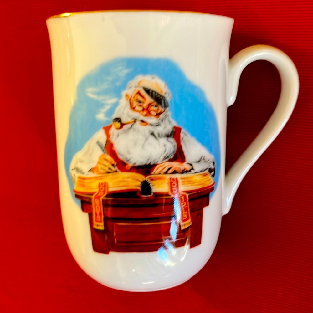 NORMAN ROCKWELL museum “Checking His List” mug